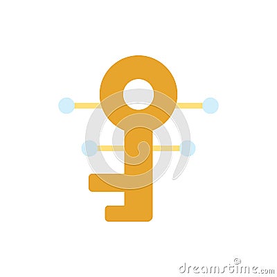 Key cyber attack icon. Simple color vector elements of hacks icons for ui and ux, website or mobile application Stock Photo