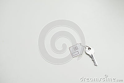 Key of dreams house isolated on white. High quality photo Stock Photo