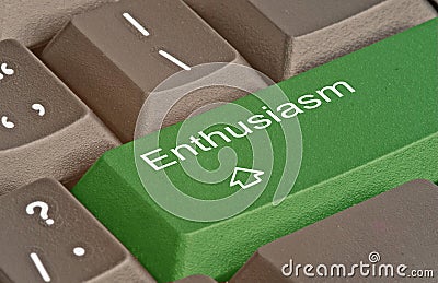 Key for enthusiasm Stock Photo