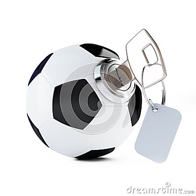 Key football, soccer ball Stock Photo