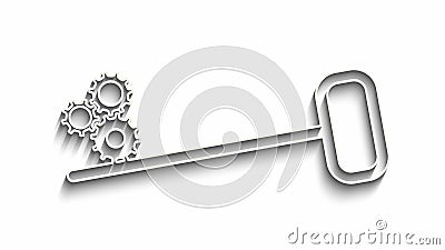 Key with gears Vector Illustration