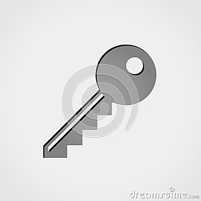 Key grey icon Vector Illustration