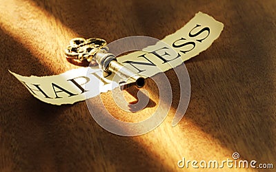 Key of happiness Stock Photo