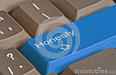 Key for honesty Stock Photo