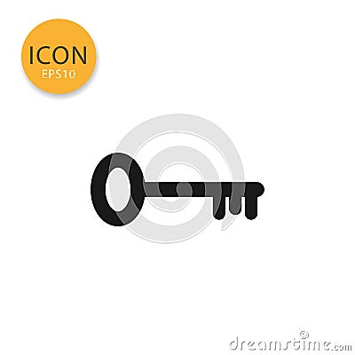 Key icon icon isolated flat style. Vector Illustration