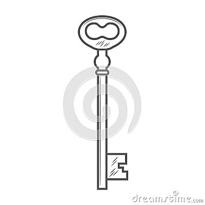 Key isolated on white background vector Vector Illustration