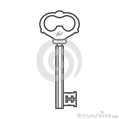 Key isolated on white background vector Vector Illustration