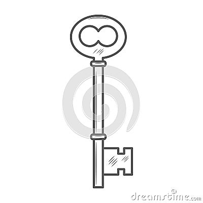 Key isolated on white background vector Vector Illustration