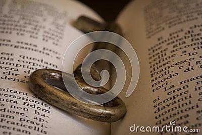 The key of knowledge Stock Photo