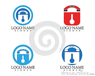 Key lock phone logo vector template Vector Illustration