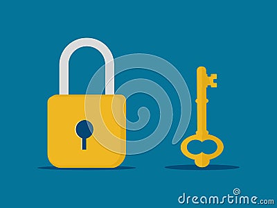 Key and Master. Lock and Key icon. Security concept vector illustration Vector Illustration