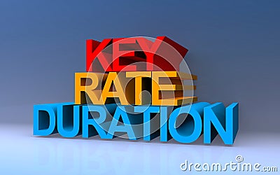 Key rate duration on blue Stock Photo