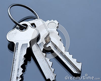 Key ring and keys Stock Photo