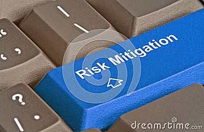 key for risk mitigation Stock Photo