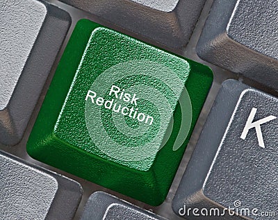 Key for risk reduction Stock Photo