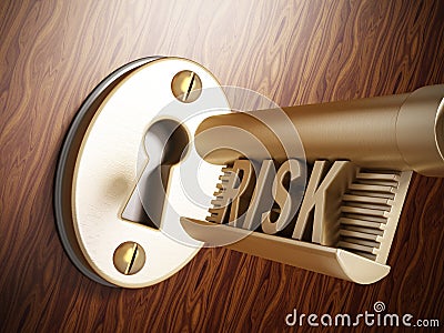Key with risk word Stock Photo