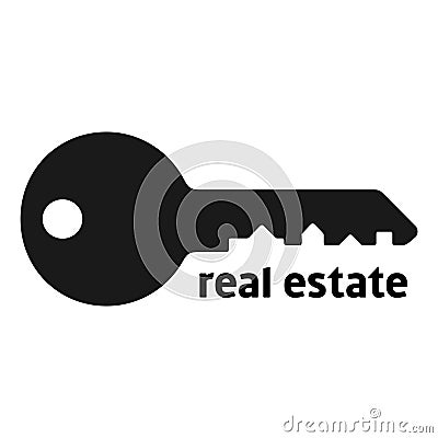 Key silhouette with city landscape Vector Illustration
