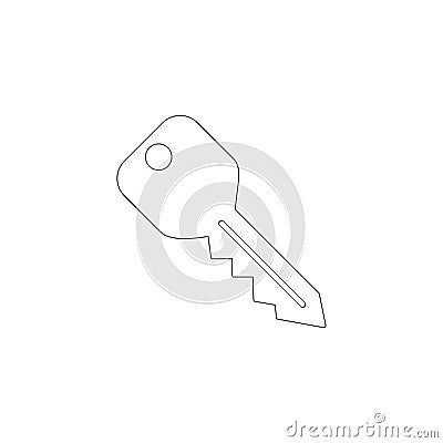 Key. flat vector icon Vector Illustration