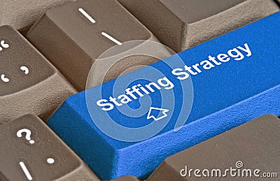 Key for staffing strategy Stock Photo