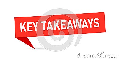 Key takeaways origami banner icon. Clipart image Vector Illustration