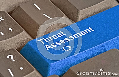 key for threat assessment Stock Photo