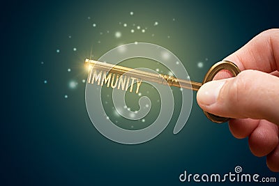 Key to boost your immune system concept Stock Photo