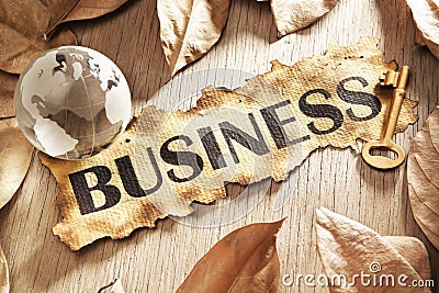 Key to global business concept Stock Photo
