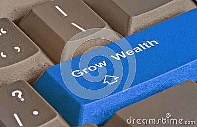 key to grow wealth Stock Photo
