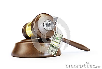 Key to the law of money Stock Photo