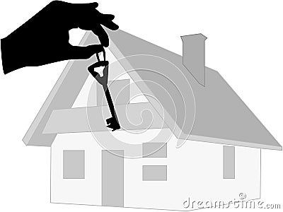 Key to new home Vector Illustration