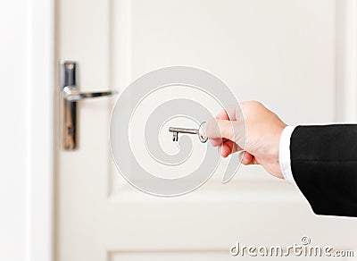 The key to open a door Stock Photo