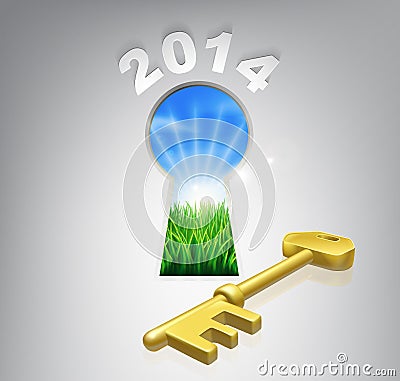 Key to your future 2014 concept Vector Illustration