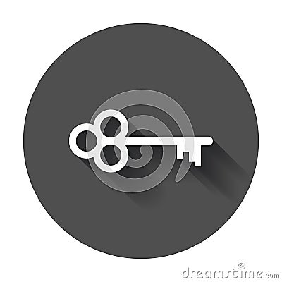Key vector icon. Key flat illustration Vector Illustration