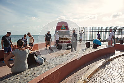 The Key West Buoy sign marking the southernmost point of USA Editorial Stock Photo