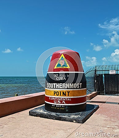 Key West Florida Southern most Continental USA point Editorial Stock Photo