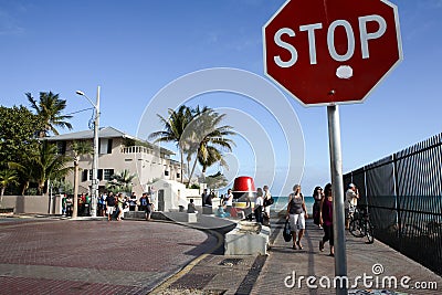 Key west, Florida USA last sSTOP Editorial Stock Photo