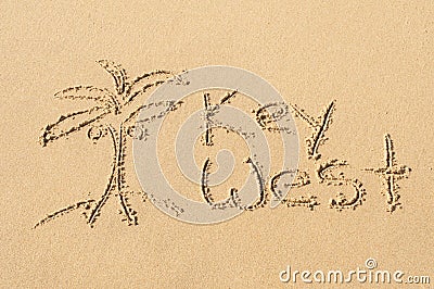 Key West in the Sand Stock Photo