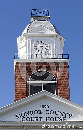 Key West Town Clock Tower Editorial Stock Photo