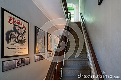 Key West, USA - 04.30.2017: Interior of Ernest Hemingway home. Luxurious villa in Spanish colonial style. Editorial Stock Photo