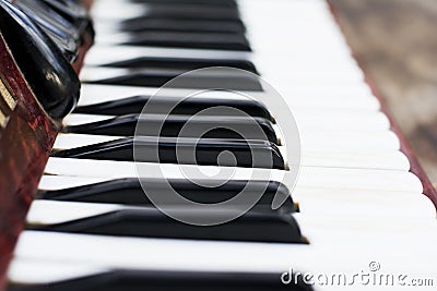 Keyboard of accordian Stock Photo