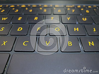 Keyboard alphabet abjad techknologi laptop Stock Photo