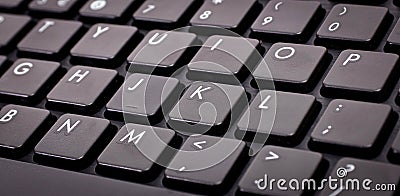 Keyboard with black buttons Stock Photo