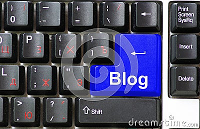 Keyboard blog Stock Photo