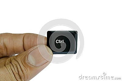 Keyboard button command Ctrl Stock Photo
