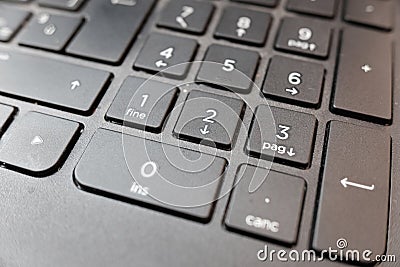 Keyboard detail of laptop Stock Photo