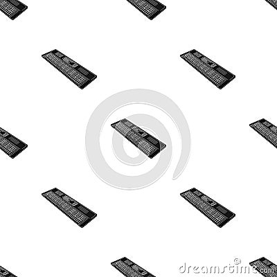 Keyboard electronic musical instrument. Synthesizer of melody single icon in black style vector symbol stock Vector Illustration