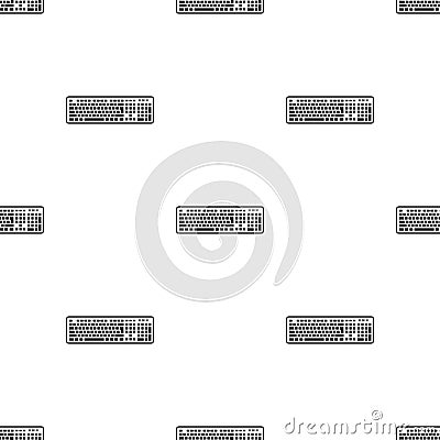 Keyboard icon in black style isolated on white background. Personal computer pattern stock vector illustration. Vector Illustration