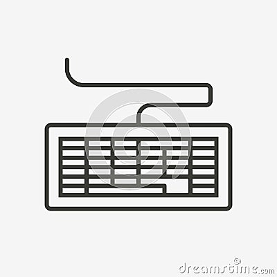 Keyboard icon of computer system Vector Illustration