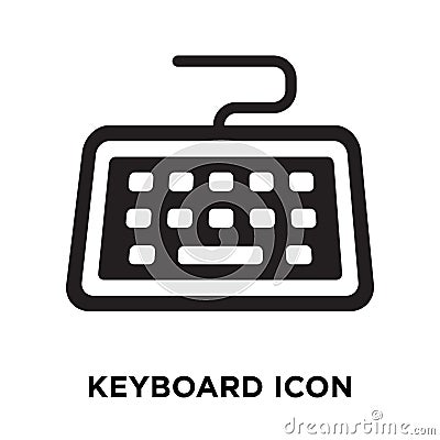 Keyboard icon vector isolated on white background, logo concept Vector Illustration