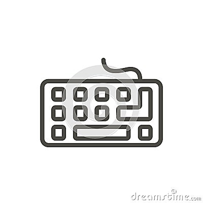 Keyboard icon vector. Line pc input symbol. Vector Illustration